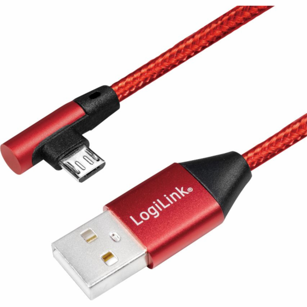 LogiLink USB-A - microUSB USB kabel 0,3 m červený (CU0149)