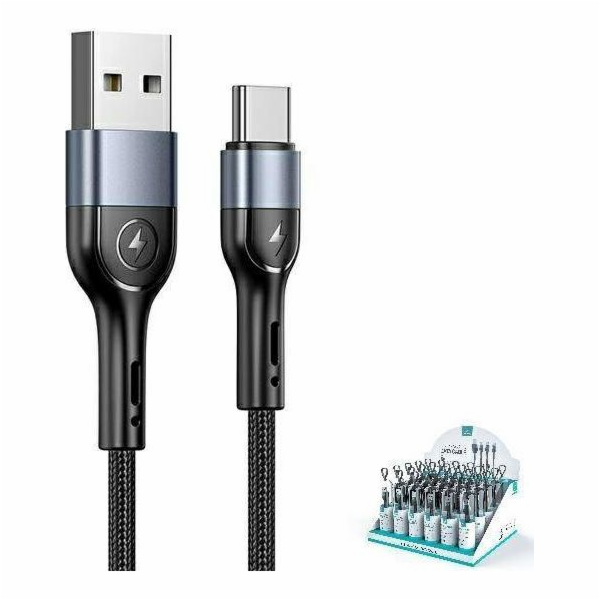 Usams USB-A - USB-C kabel USB 1 m černý (SJ449ZJ01)