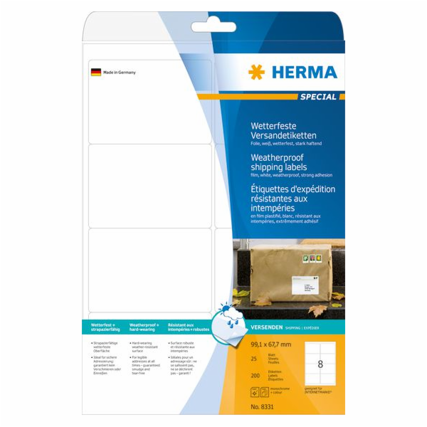 Herma adresní štítky A4, 200 kusů (8331)