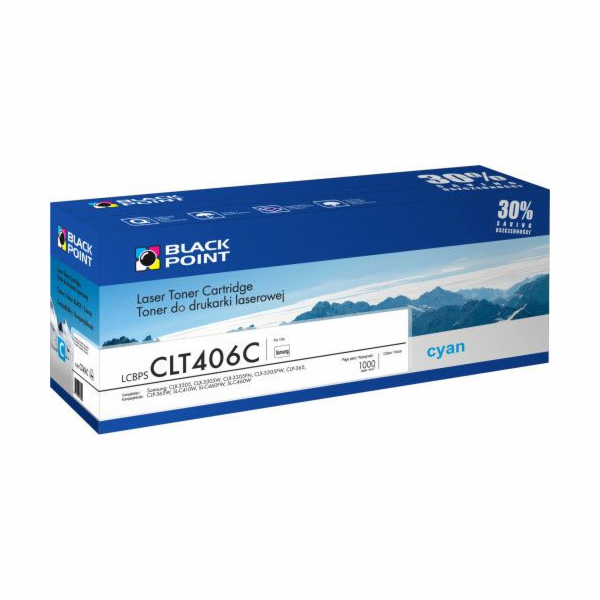 Toner Black Point LCBPSCLT406C azurová náhradní CLT-C406S...