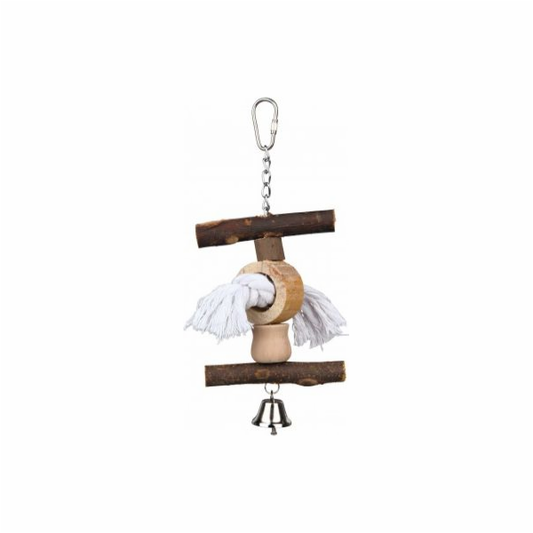 Hračka Trixie Natural Living provaz a zvonek, 20 cm