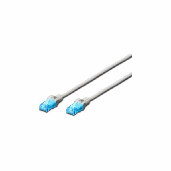 Digitus patchcord UTP, CAT.5E, šedý, 2,5 m (DK-1512-025)