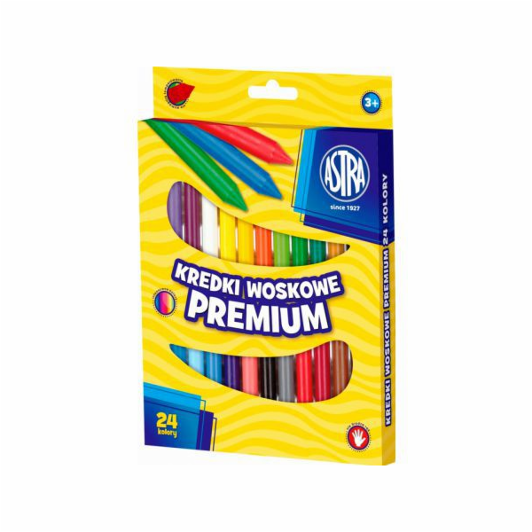Pastelky Astra Wax 24 barev Jumbo Vision