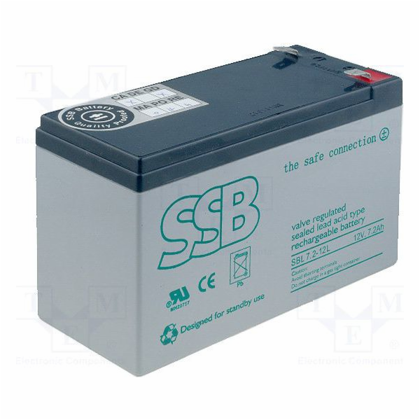 SSB baterie 12V/7,2Ah (SBL 7,2-12L)
