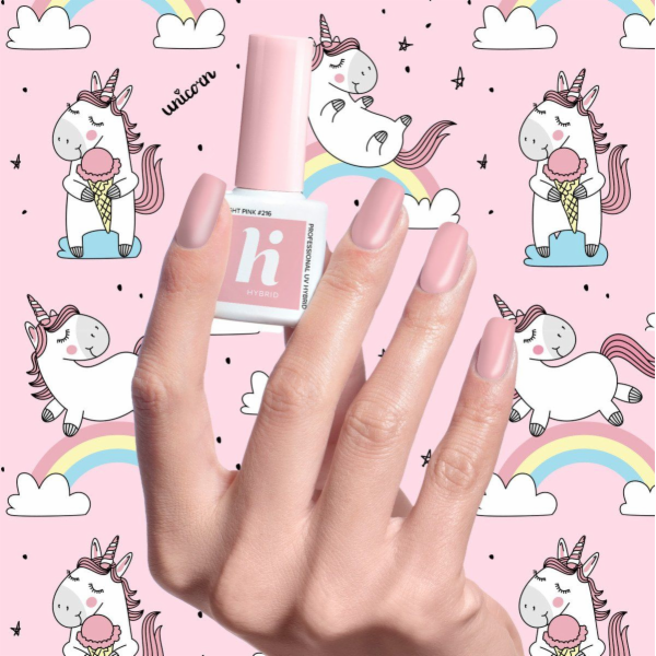 Hi Hybrid Unicorn hybridní lak č. 216 Light Pink 5ml