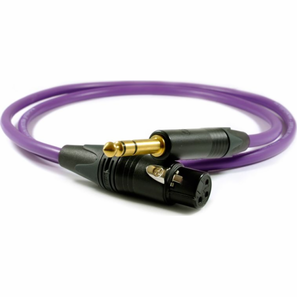 Melodika Jack 6,3mm - XLR kabel 17m fialový