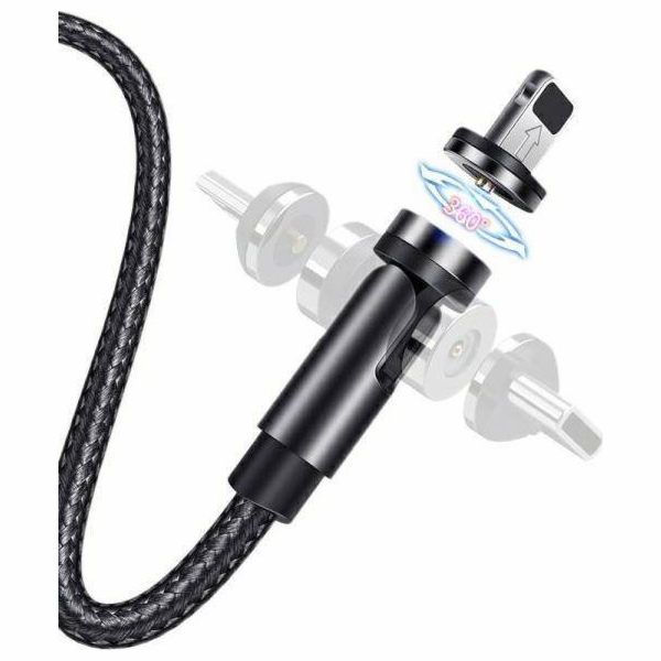 Usams USB-A – Lightning kabel 1 m černý (109577)