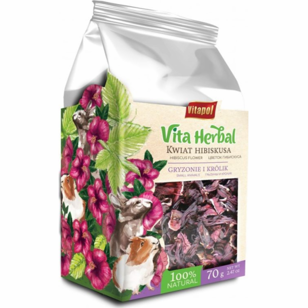 Vitapol Vita Herbal pro hlodavce a králíky, květ ibišku, 70g
