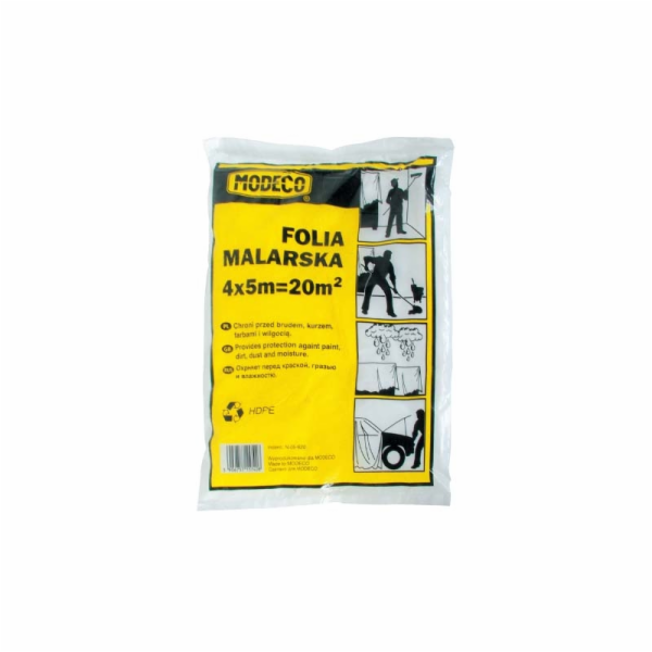 Modeco malířská fólie tenká 4 x 5m (MN-05-620)