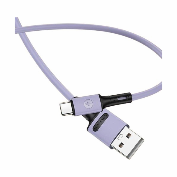 Usams USB-A – USB-C kabel USB 1 m fialový (69874-uniw)