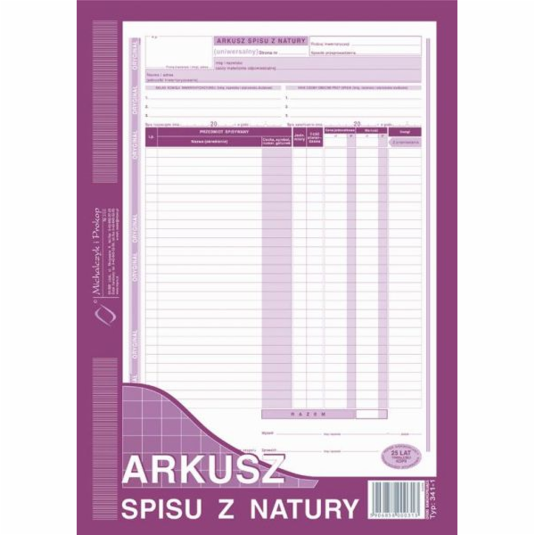 Michalczyk & Prokop Tisk Fyzický inventární list, svislý ...