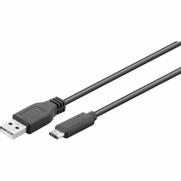 Goobay USB-A - USB-C USB kabel 1 m černý (55468)