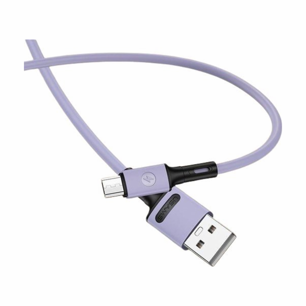 Usams USB-A - microUSB USB kabel 1 m fialový (69870-uniw)