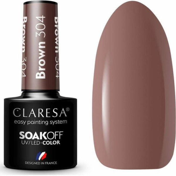 Claresa Claresa Soak Off UV/LED Brown hybridní lak 304 5g