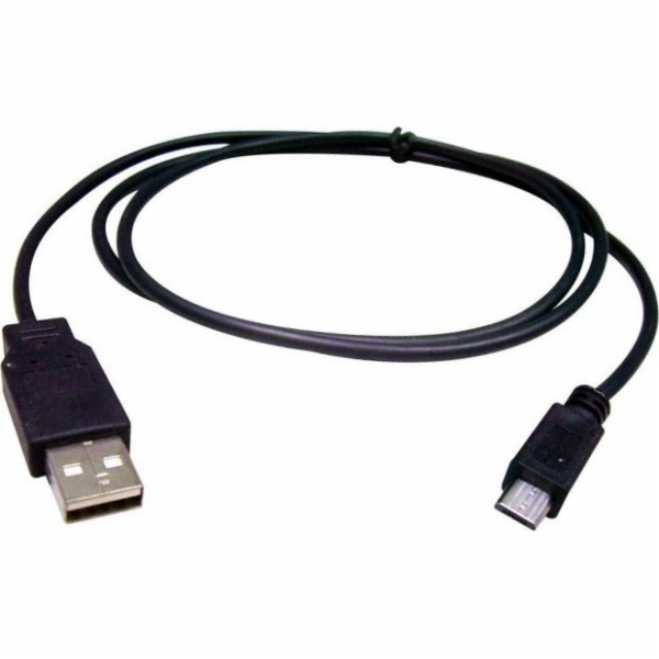Massa USB-A - microUSB kabel 0,8 m černý (SB4301)
