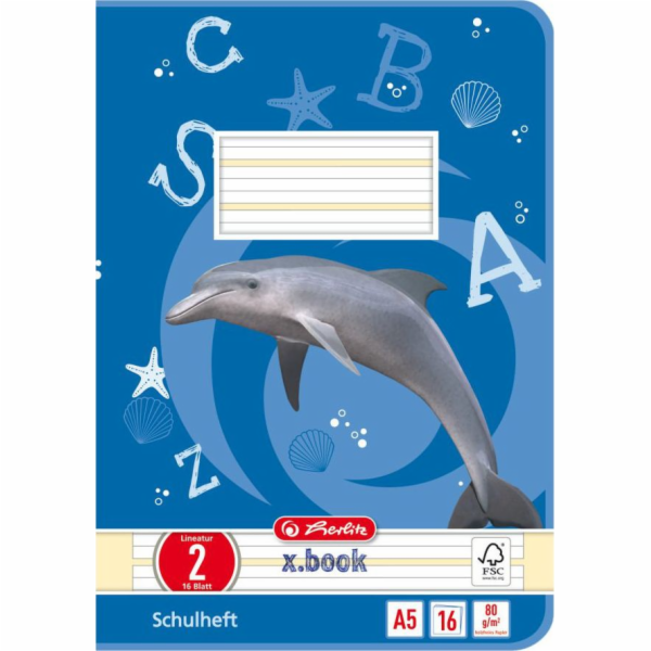 Herlitz A5 16k zápisník pro výuku psaní, level 2 HERLITZ