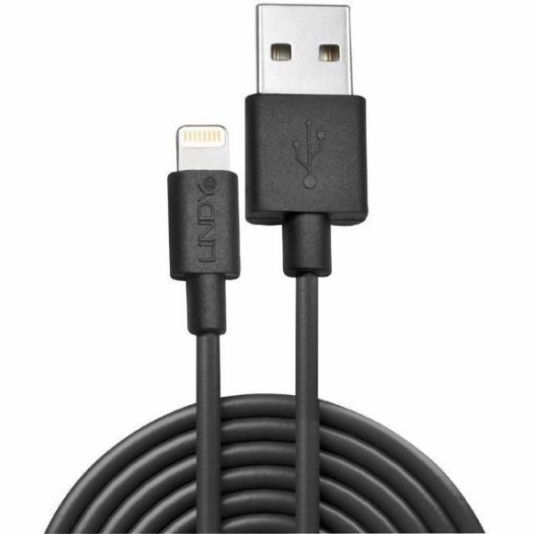 Lindy USB-A – Lightning kabel 3 m černý (31322)