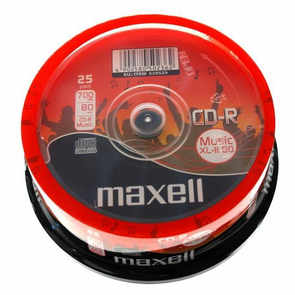 Maxell CD-R 700 MB 52x 25 kusů (628529,40)