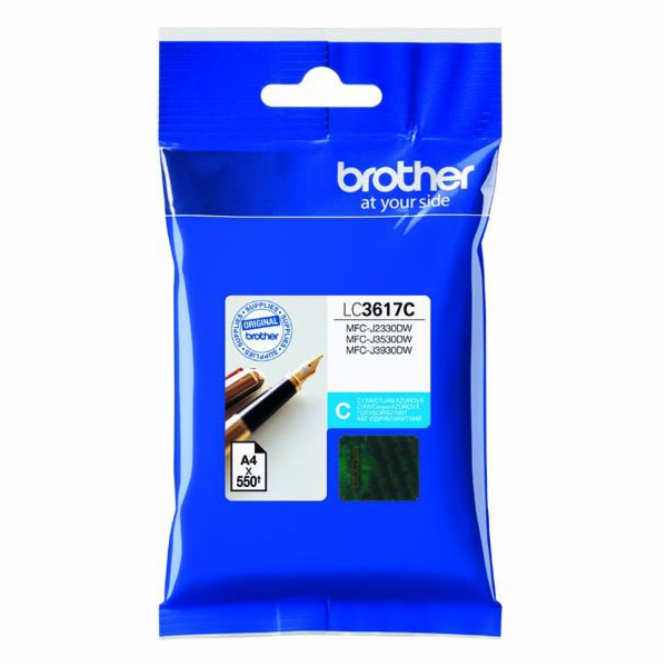 Originální inkoust Brother LC-3617C (azurový)