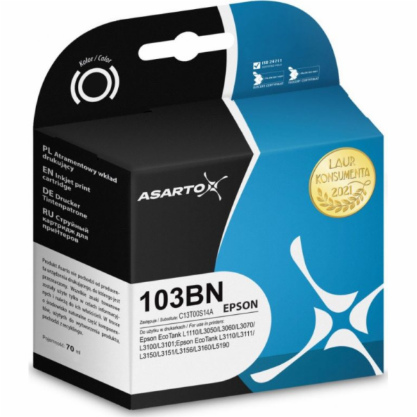 Inkoust Asarto Inkoust Asarto pro Epson 103BN | C13T00S14...