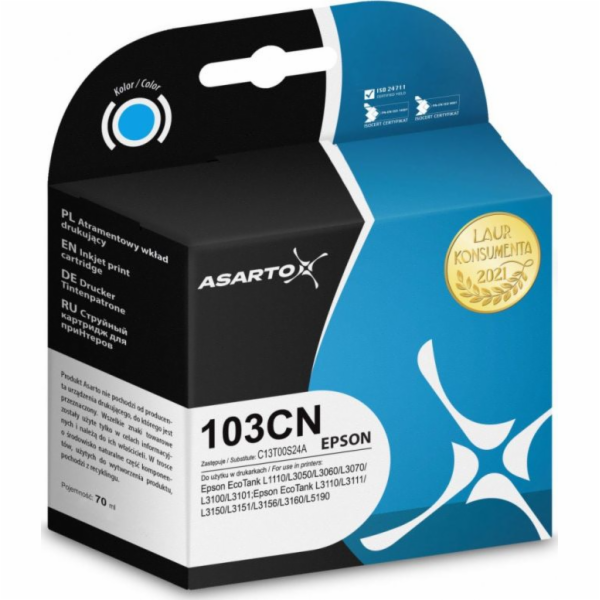Inkoust Asarto Inkoust Asarto pro Epson 103CN | C13T00S24...