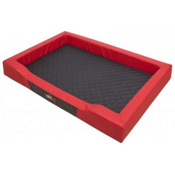 Postel Hobbydog Deluxe - červená a černá XL