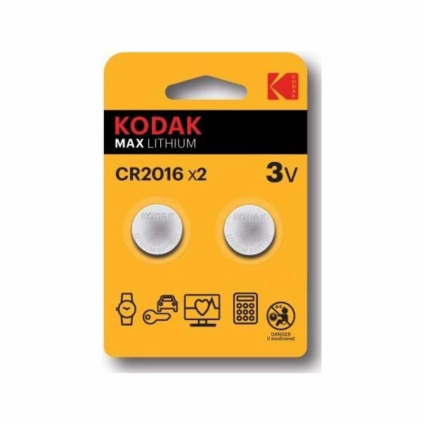 Baterie Kodak Max CR2016 2 ks.