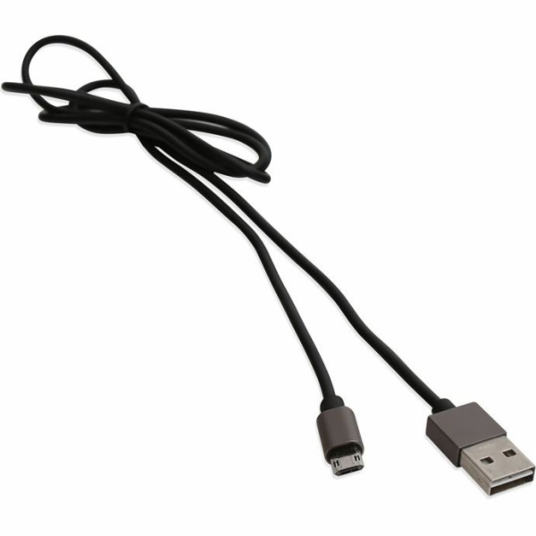 Platinet USB-A - microUSB USB kabel 1 m černý (PUCRP1B)