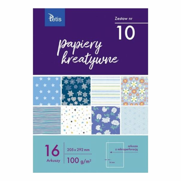Papíry Tetis Creative 205x292mm 16 listů sada č. 10 KB030-10