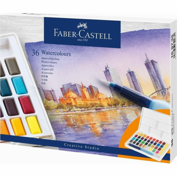 Faber-Castell CS akvarelové barvy kostky 36 barev.FABER C...