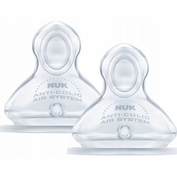 NUK Silikonová savička na láhev M 2 ks. 0-6m Nuk