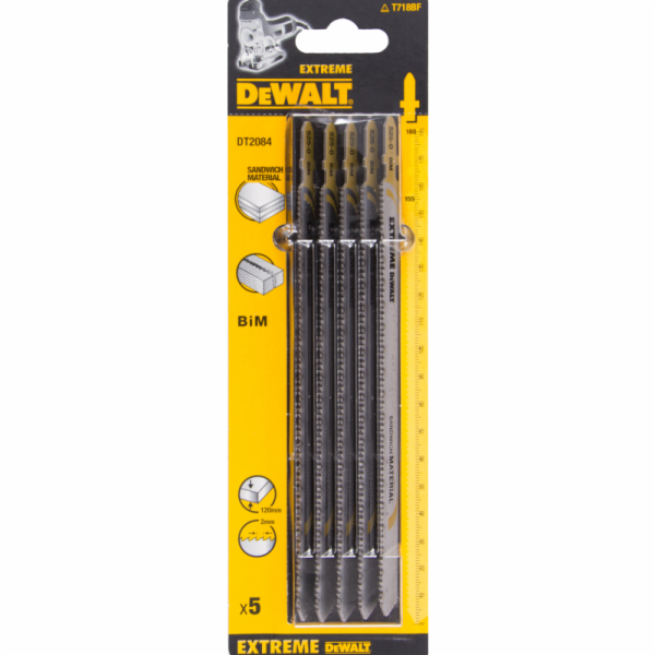 Dewalt Pilové listy na kov, typ T BIM180x148mm, 5 ks. DT2154