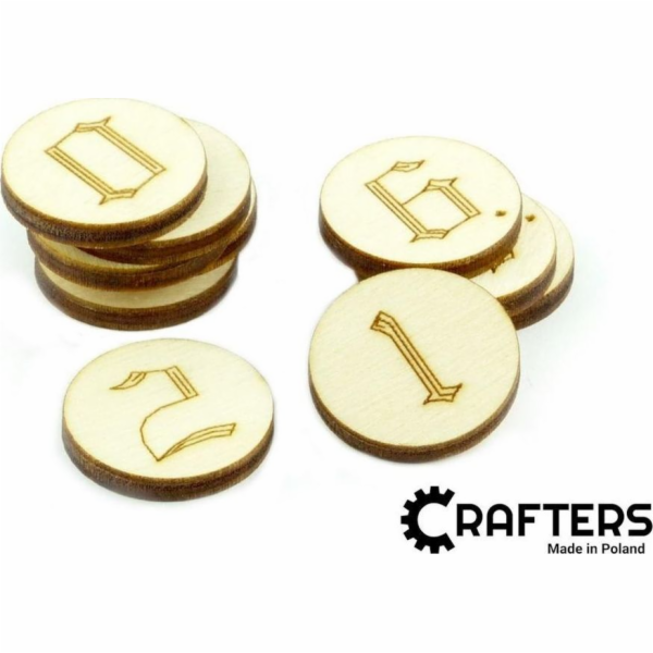 Crafters : Dřevěné značky - čísla (10)