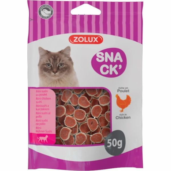 Zolux Cat treat mini sushi s kuřecím masem 50g