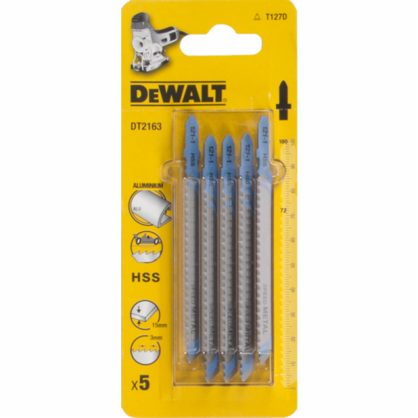 Dewalt Listy do skládačky typ T HSS100x72mm 5 ks. pro kov...