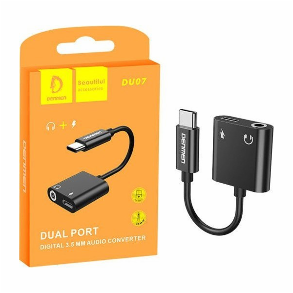 Denmen USB adaptér HF ADAPTÉR TYPU C DENMEN BLACK AUDIO J...