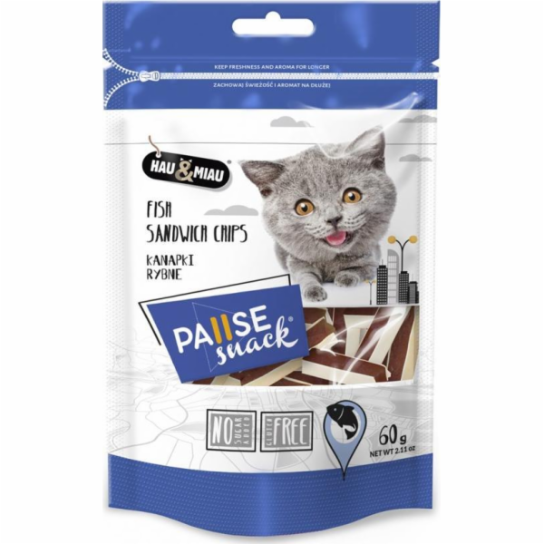 Hau&Meow Pausesnack kočičí pochoutka, rybí sendviče 60g