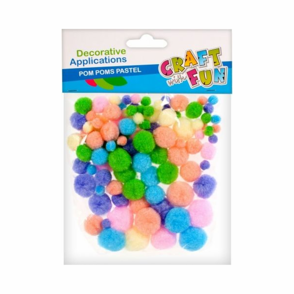 Craft with Fun Decorative Pompom Pastel (MQ 003)