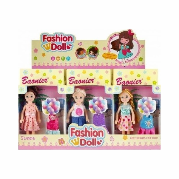 Mega Creative PANENKA 15CM AKC 11X20X4 MC MIX3 OBLEČENÍ 1...