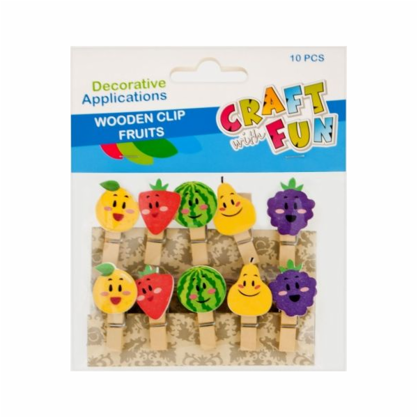 Craft with Fun CF DECORATION DEK DREW CLIP FRUITS 10KS 20...