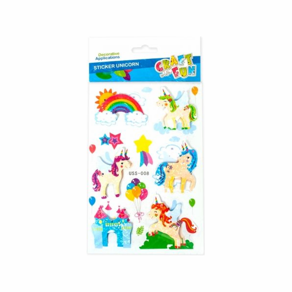Craft with Fun Stickers 100x190 Unicorn 3d Pbh 20/160