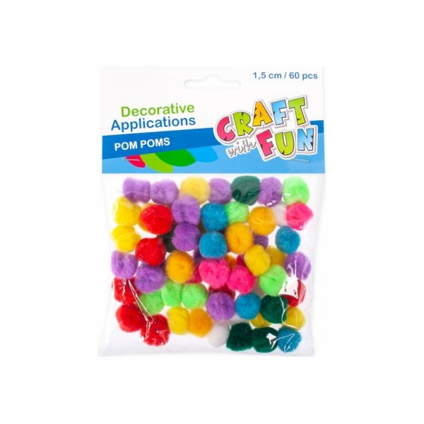 Craft with Fun Pompom dekorace 60 ks. (411442)