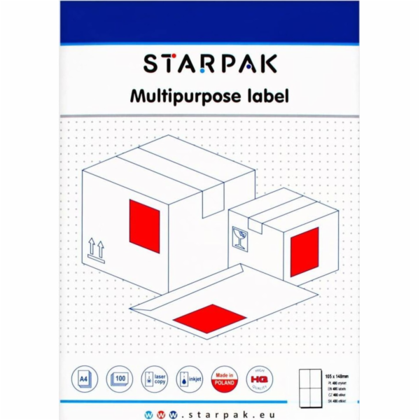 Starpak AND SPRZYL LABEL 105X148 STK PUD OP400PCS 1/10