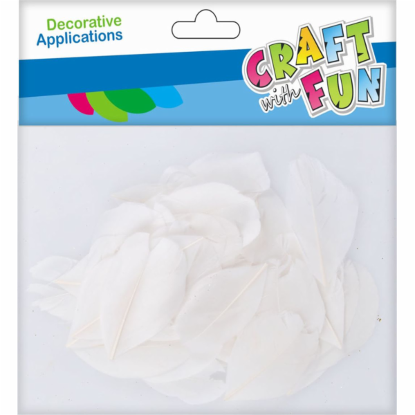 Craft with Fun CF DEKORACE PEŘÍM 3G/5-8CM BÍLÁ PBH 20/1200