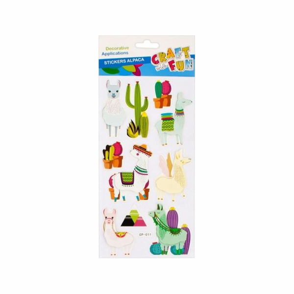 Craft with Fun CF STICKERS LAMA ALPACA 3D 10KS PBH 40/160