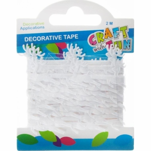 Craft with Fun CF DECK DECORATION SOBÍ PÁSKA 2M/2,5CM BÍL...