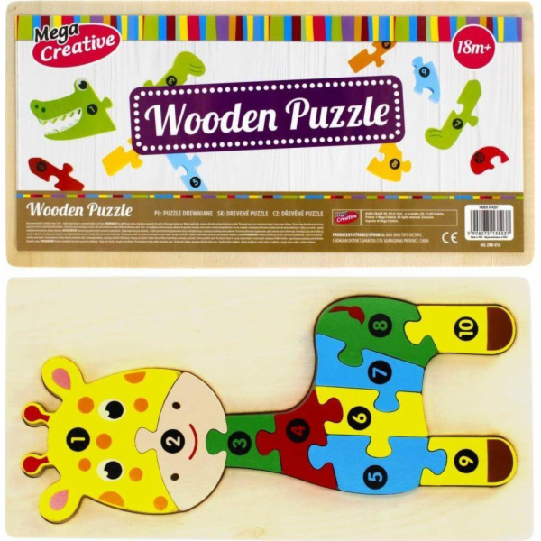 Mega Creative DREW GIRAFA PUZZLE 10EL 14X30 MC WOOD FOL 88