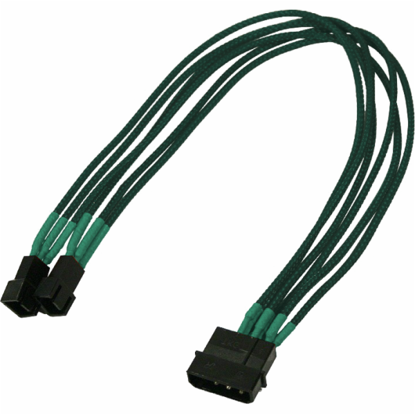Nanoxia Molex – 3kolíkový x2, 0,3 m, zelený (900500015)