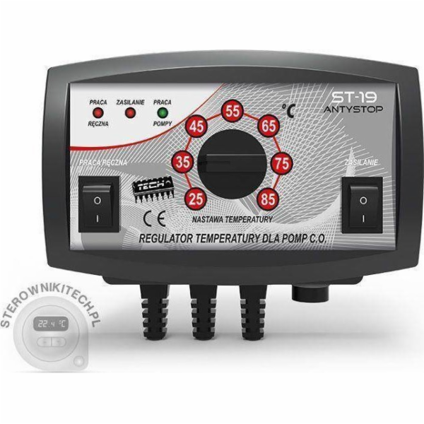 Tech ST-19 regulátor pro čerpadlo ÚT, anti-stop, černý