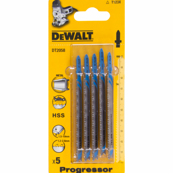 Dewalt Listy pro přímočarou pilu typ T HSS100x74mm 5 ks. ...